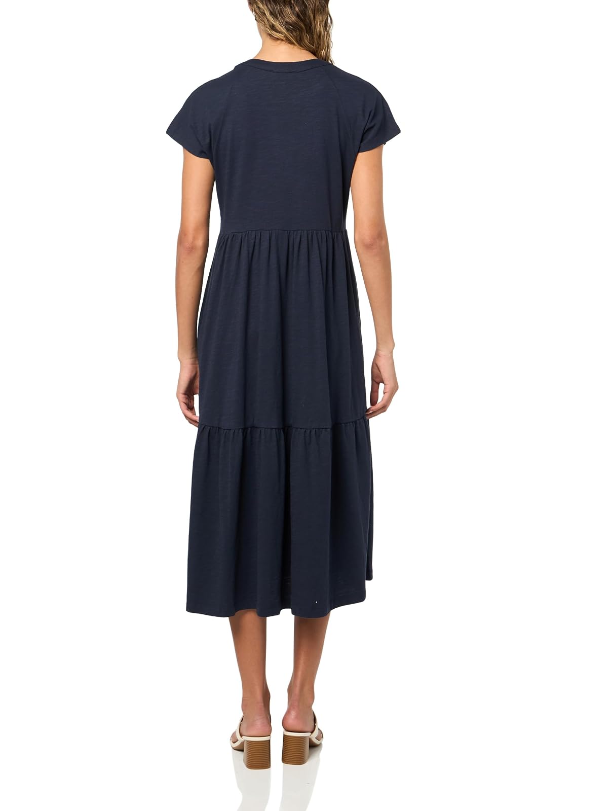 Nautica Short Sleeve Midi Knit Soft Dress Vestido Informal Mujer