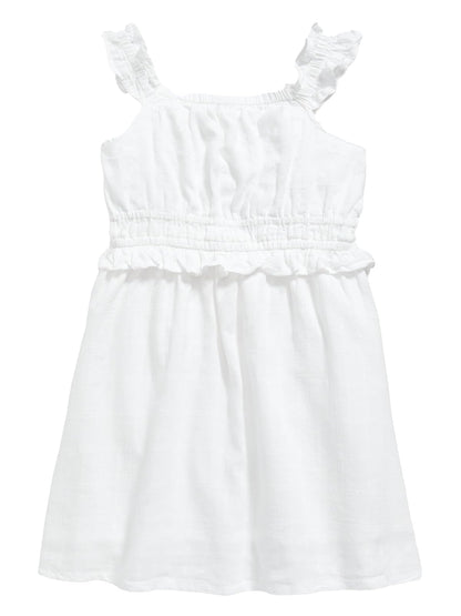 Old Navy Vestido Bebé-Niñas, Blanco, 12-18M