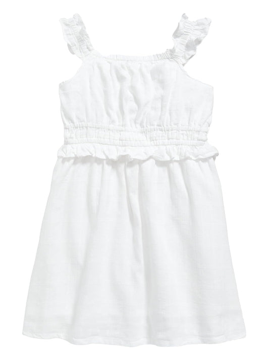Old Navy Vestido Bebé-Niñas, Blanco, 12-18M