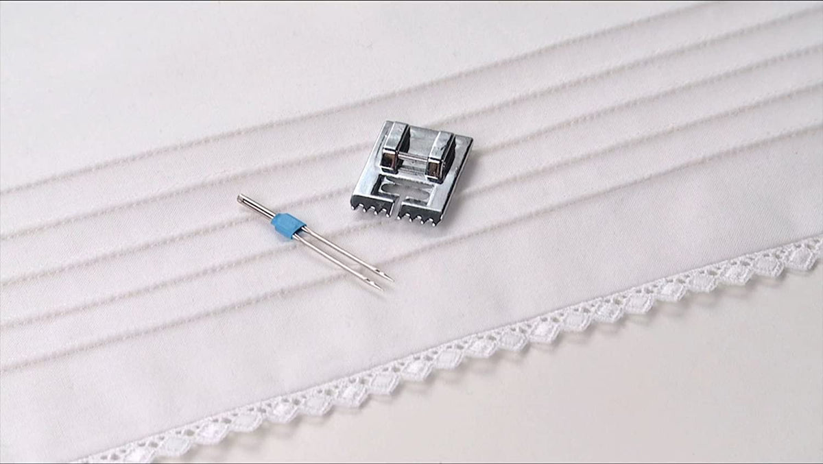 Singer | Pintuck Presser Foot, Embellish Clothes & Linen, Also Made for Twin Needle Use - Sewing Made Easy