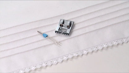 Singer | Pintuck Presser Foot, Embellish Clothes & Linen, Also Made for Twin Needle Use - Sewing Made Easy