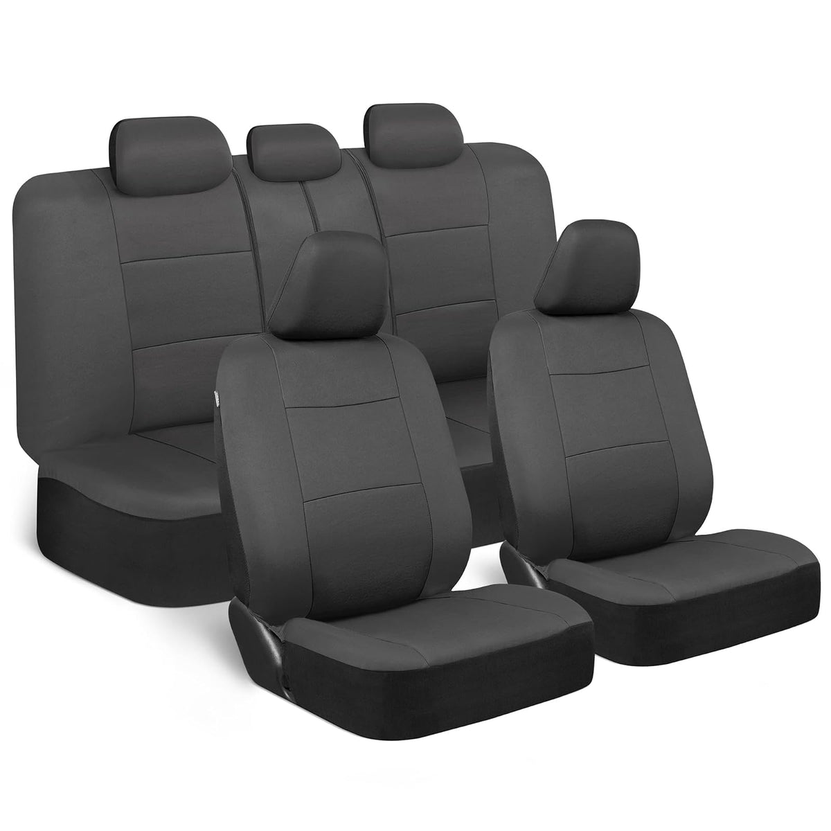 BDK PolyPro Juego de Fundas para Asiento de Auto - Gris liso