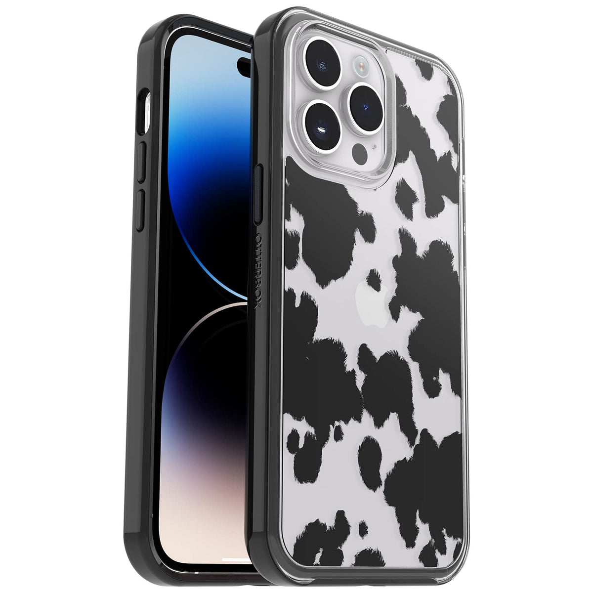 OtterBox Symmetry Series Funda para iPhone 14 Pro Max - Solo funda - Estampado de vaca