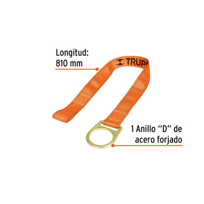 Truper ANCLA-9, Ancla de conexión para arneses, 90 cm