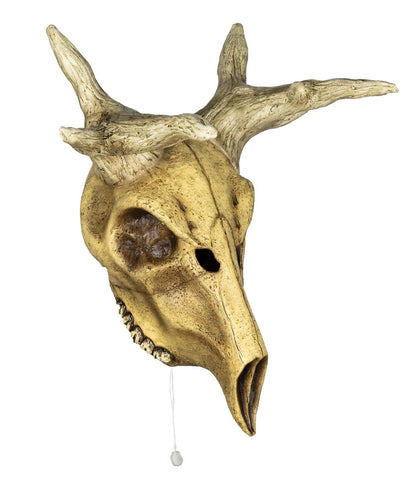 Ghoulish Productions Decoración de látex Deer Skull LED. Decoración de Venado para Halloween. Cuernos de Venado Decoración Halloween. Ideal para Usar en Fiestas de Halloween, casa embrujada, bromas
