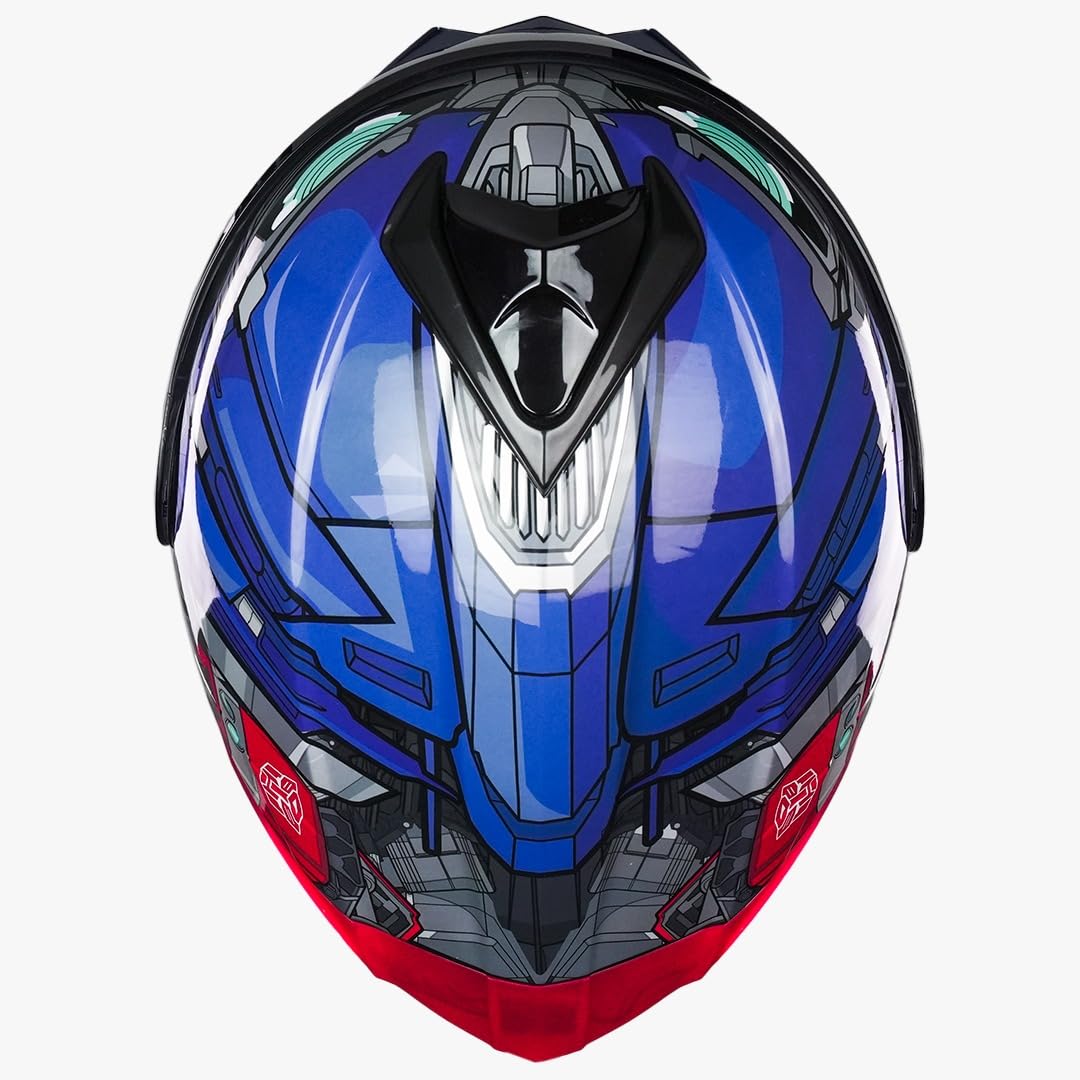 KOV Casco Transformers Optimus Prime Thunder ABATIBLE para Moto Certificado Dot