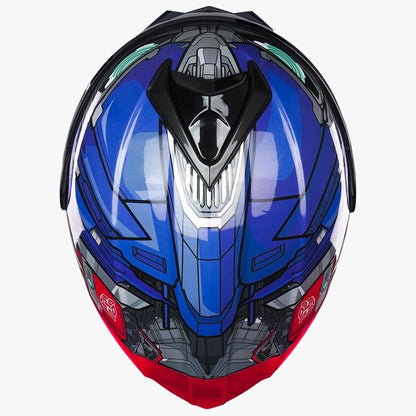 KOV Casco Transformers Optimus Prime Thunder ABATIBLE para Moto Certificado Dot