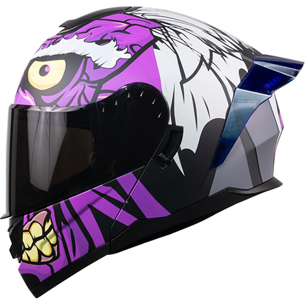 KOV Casco Zero DC Two Faces Morado Abatible Dot L