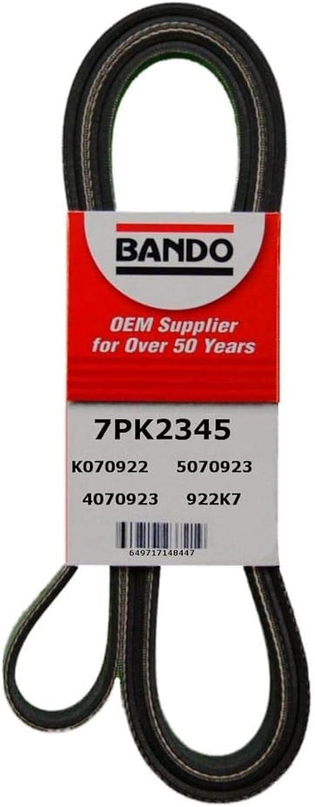 Bando 7PK1040 Cinturón Serpentina de calidad de fábrica, 7PK2345