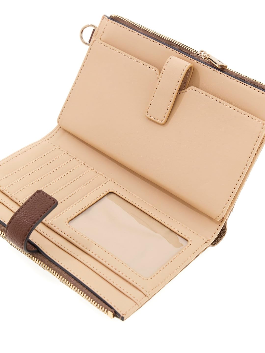 GUESS CARTERA LAUREL II SLG DBL ZIP ORGNZR MUJER CAFÉ ESTAMPADO SS7459157-LGW