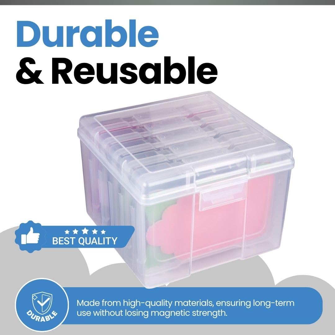 ArtBin 6947ZZ - Juego de organizador de fotos y manualidades, caja grande con 5 cajas de almacenamiento de plástico en el interior, color transparente