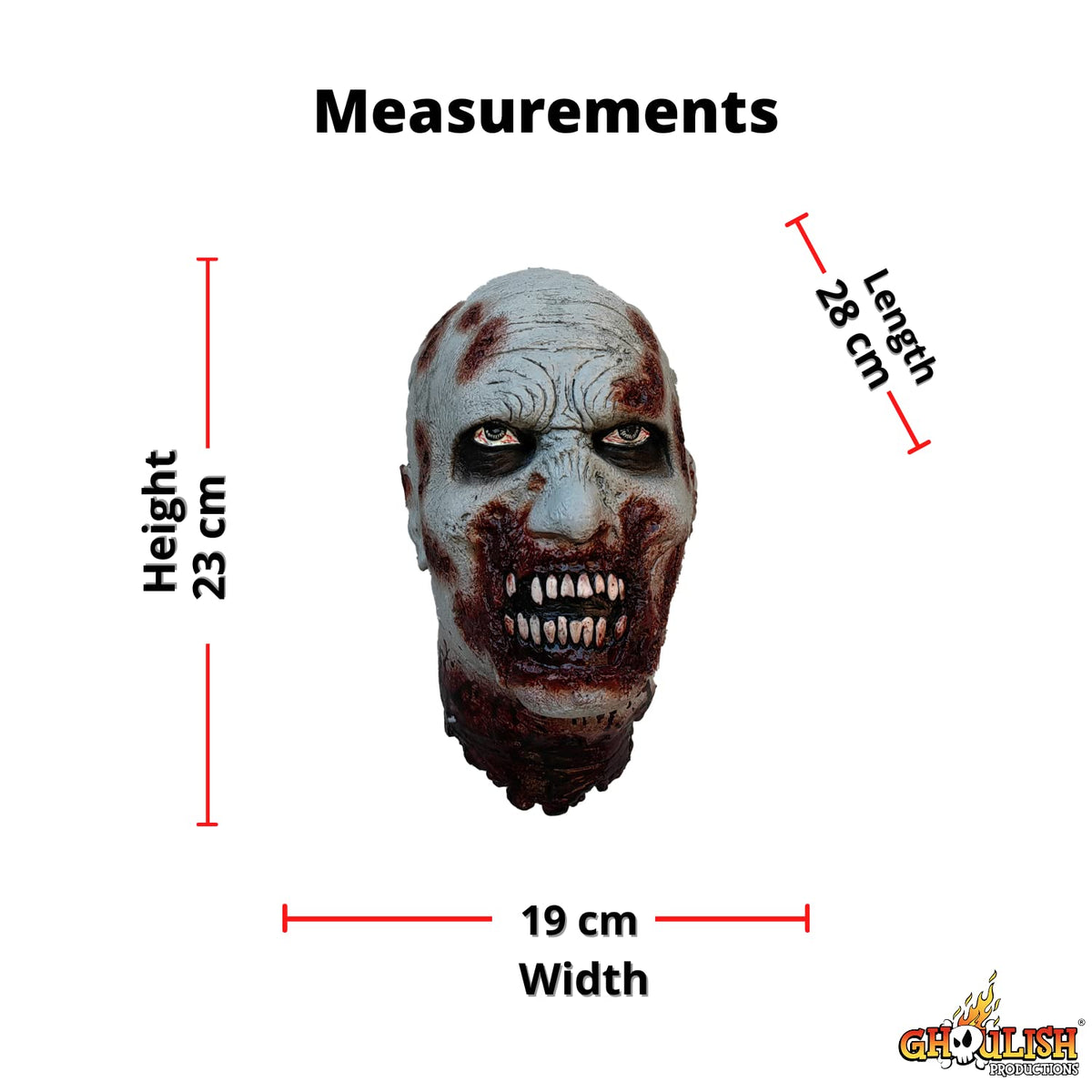 Decapitated Zombie, Decorativo de Zombie Decapitado, Adorno de Muerto Vivo Ideal para Halloween y Día de Muertos.
