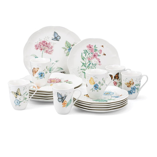 Lenox Set de vajilla de mariposas en la pradera.