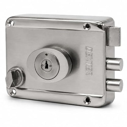 Dexter 6772 Cerradura de Sobreponer (Chapa de Parche) Automática de Llave de Alta Seguridad, Mecanismo de Barras