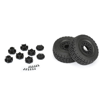 Pro-line Racing Mirage TT - Neumáticos SC con cinturón de 2.2"/3" montados en Raid Negro 6x30 ruedas hexagonales extraíbles de 12 mm y 14 mm 2 PRO1024811