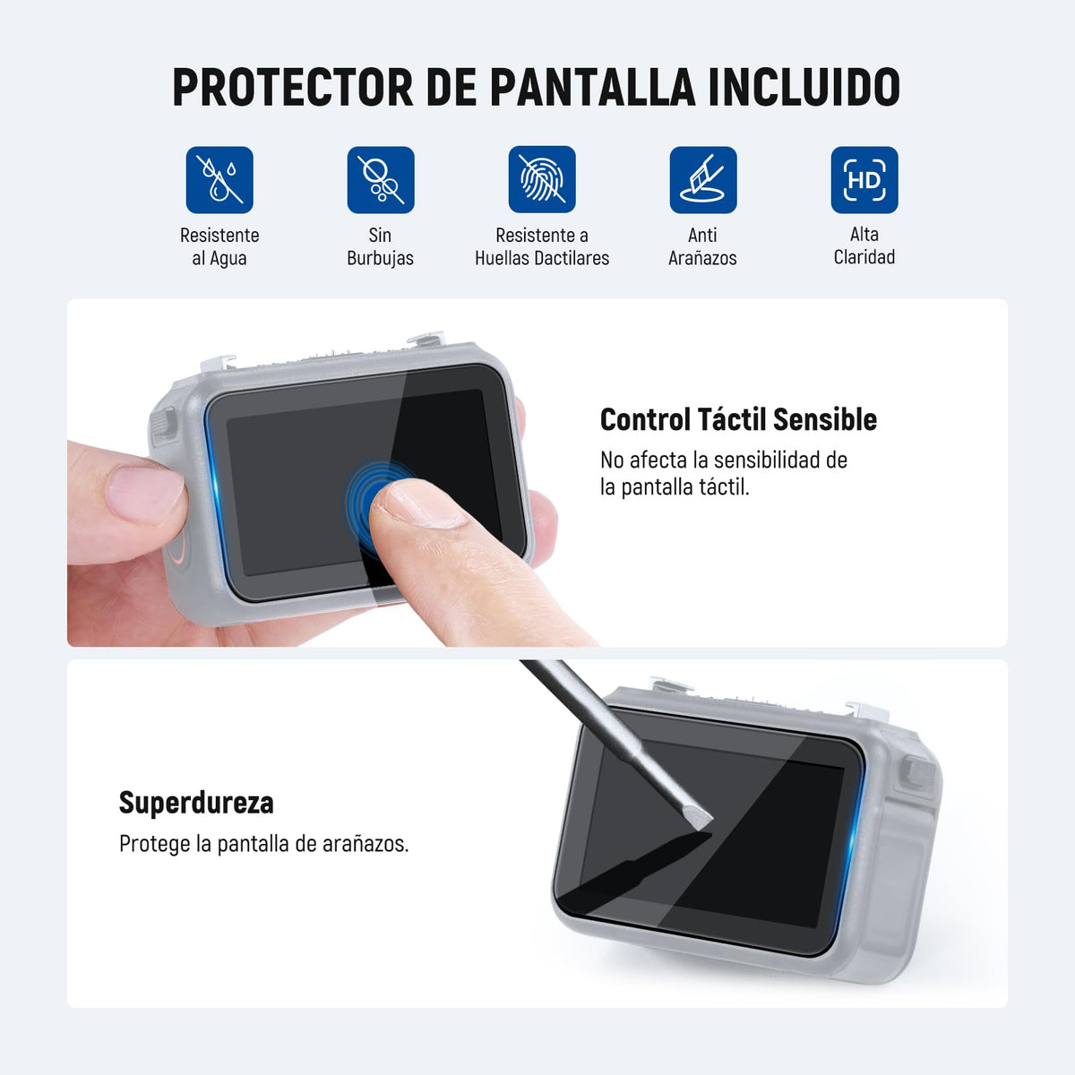 NEEWER Filter Set ND Compatible con dji Osmo Nano (ND8/16/32/64/UV/CPL), Atornillar Cámara Acción Filtro Objetivo Multicapa Cristal Óptico Accesorios Templado Cristal Protector Pantalla, 6 Paquetes