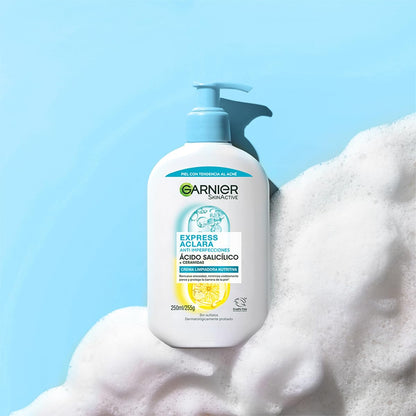 Garnier Crema Limpiadora Facial Express Aclara Salicílico Ceramidas 250ml