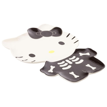 Silver Buffalo Sanrio Hello Kitty Halloween esqueleto espeluznante disfraz de cerámica decorativo plato