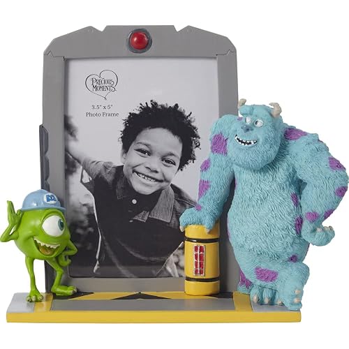 Adorable Monsters, Inc. - Marco de fotos de Precious Moments Perfect Disney Showcase, regalo Pixar Love Your Inner Monster - Soporte de fotos de 3 x 5 pulgadas, compatibilidad con imágenes, decoración