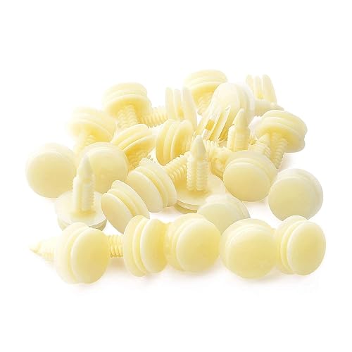 GOOACC Clips de Protección contra Salpicaduras GRC-70, 35 Piezas para Motor/Parachoques/Guardabarros, Blanco