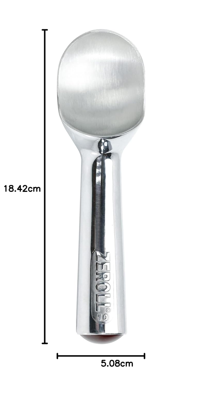 Zeroll 1010 - Cucharada de helado, diseño de aluminio, Plata/Marrón