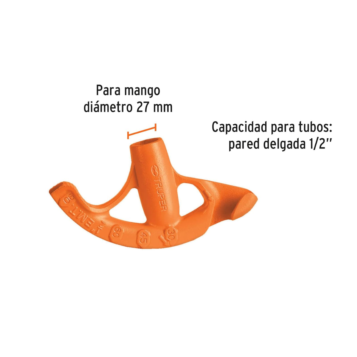 Truper DOTU-50, Doblador de tubo conduit, hasta 1/2"