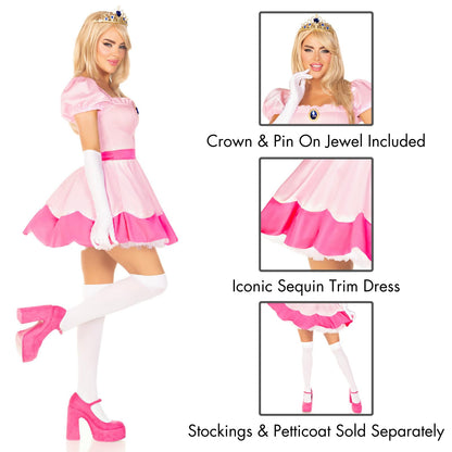 Leg Avenue Peachy Pink Princess Costume Disfraz talla de adulto Mujer