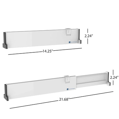 Lavish Home - Separador y Organizador de cajones expandibles, Juego de 2 separadores Ajustables para el hogar para Cocina, Cambiador, recámara, baño y más