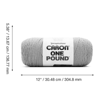 Caron - Hilo lila de una libra - Paquete de 2 unidades de 454 g/16 oz - Acrílico - 4 medianos (peinado) - 812 yardas - Tejer/Crochet