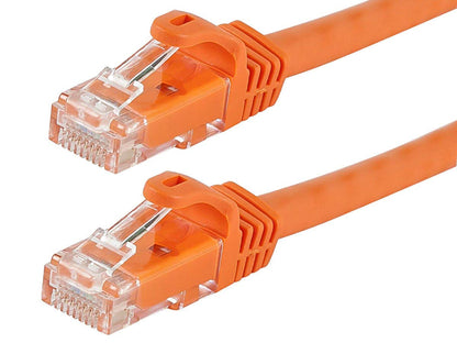 Monoprice Cable de Red Cat5e Flexboot RJ45 - Naranja - 50ft