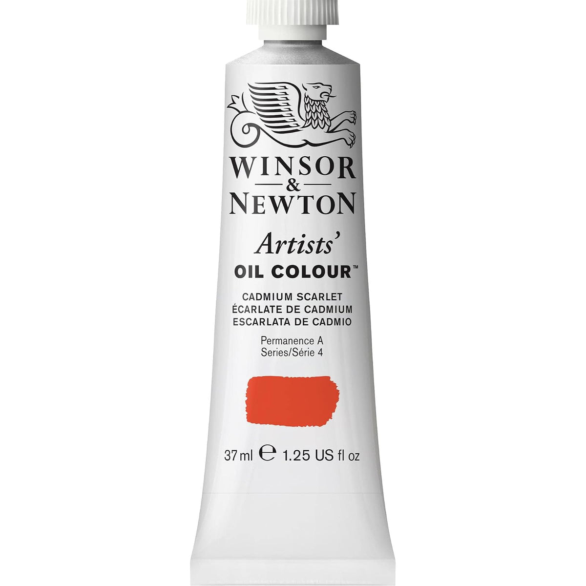 Winsor & Newton Artists' Oil Colour Pintura al Óleo Profesional, 37 ml - 37-ml Tube - Rojo (Cadmium Scarlet)