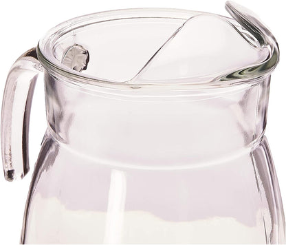 Borgonovo Artic - Jarra De Vidrio Gran Capacidad 2.8 Lt Jarra con Agarradera Para Agua Caliente, Fría, Jugo, Leche, Vidrio Resistente al Calor