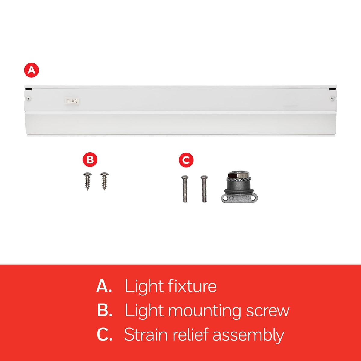 UltraPro 44110 - Luces para debajo del gabinete, con cable de 18 pulgadas, solo encendido/apagado, blanco cálido de 2700 K, iluminación debajo del gabinete, luces debajo del mostrador para cocina