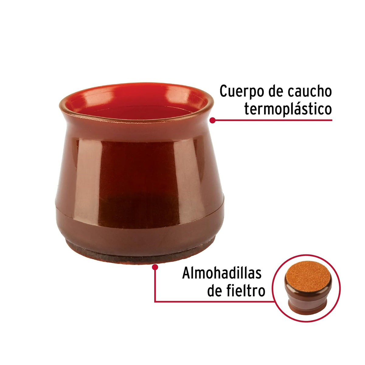 Hermex Caja 24 Protectores para Silla, café
