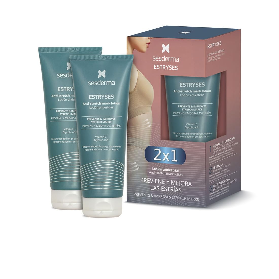 SESDERMA ESTRYSES Loción Corporal Antiestrías, 2 Piezas de 200 ml