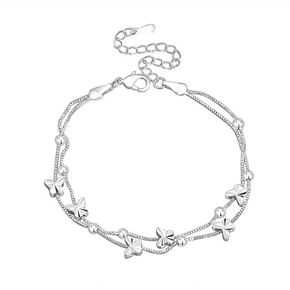 Xyphielle Pulsera de Mariposa de Plata 925 para Mujer, Ajustable, Regalo para Novia Esposa