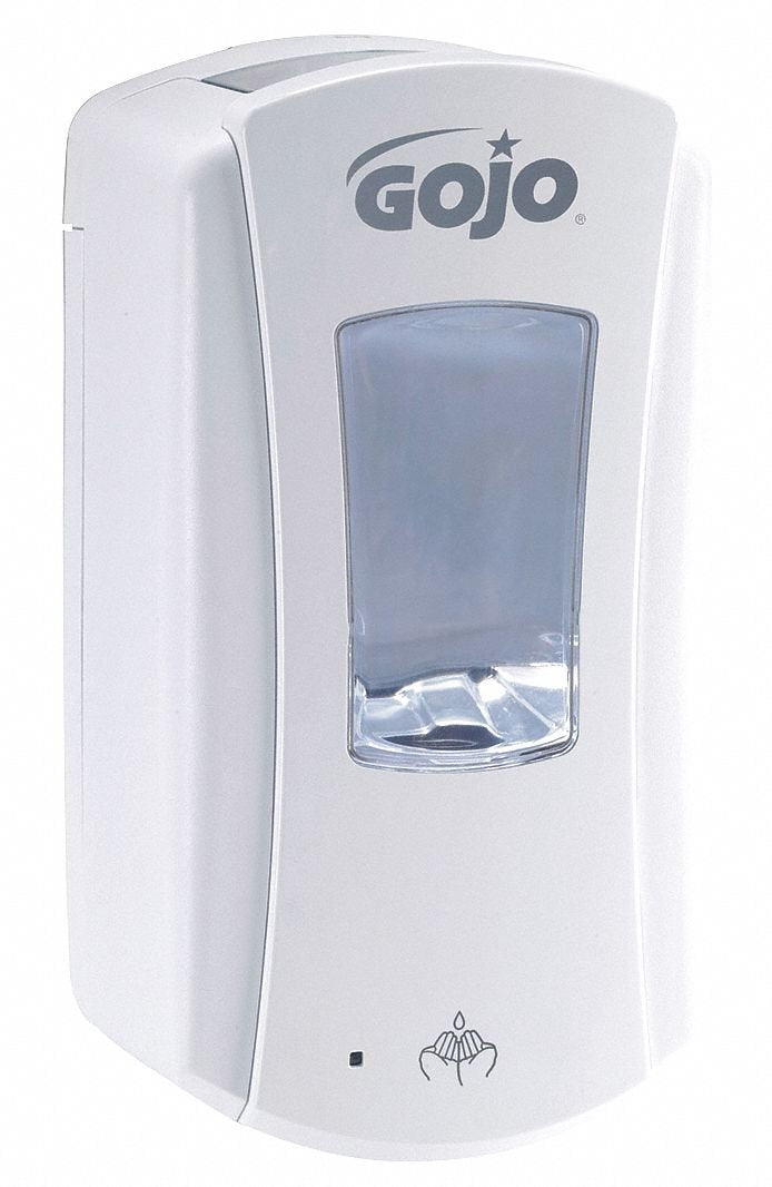 GOJO LTX-12 Dispensador de jabón de espuma sin contacto para repuesto de jabón de manos de 1200 ml GOJO LTX-12, Blanco, blanco, Blanco, 1200 milliliters