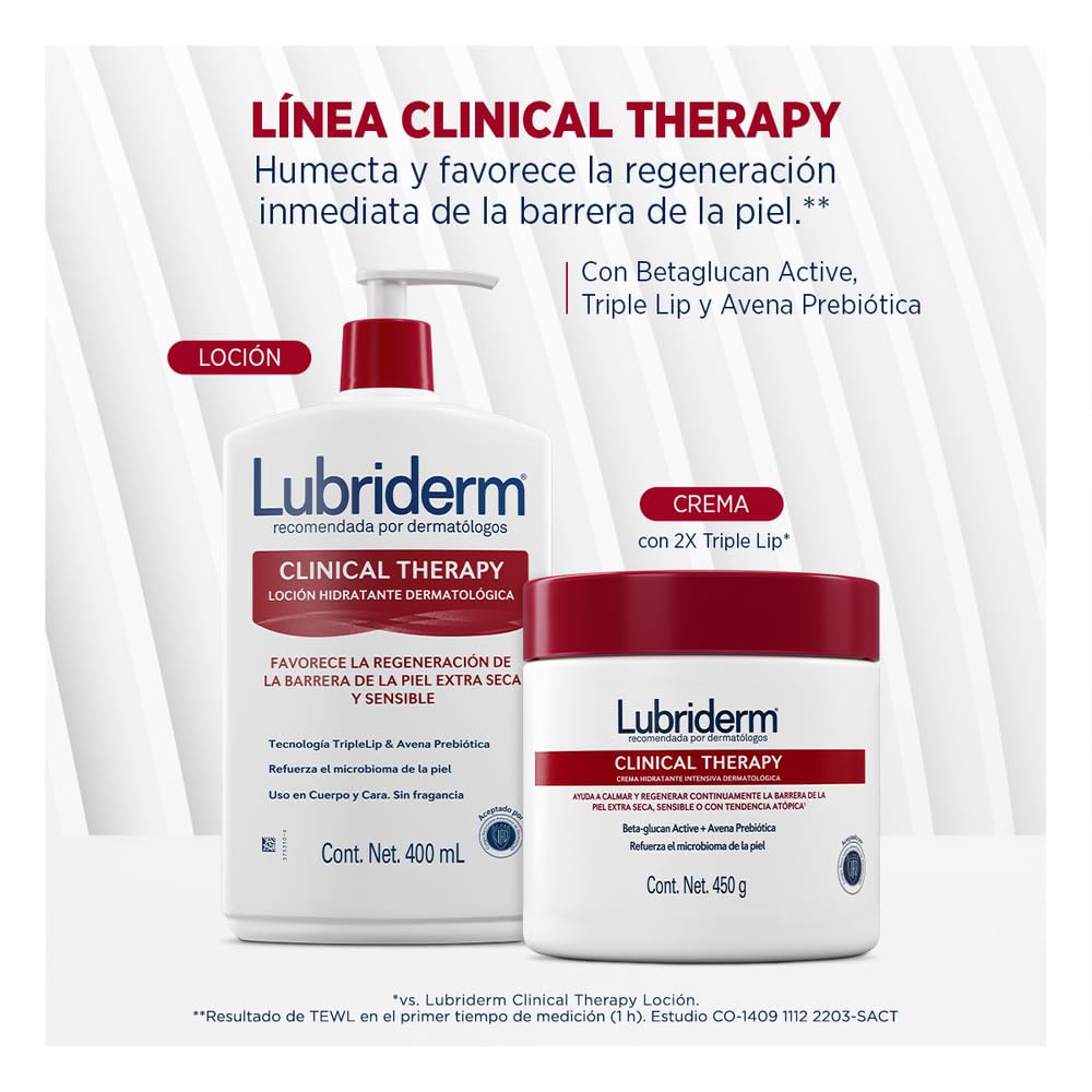 Lubriderm Crema Corporal Clinical Therapy Tarro 450 g