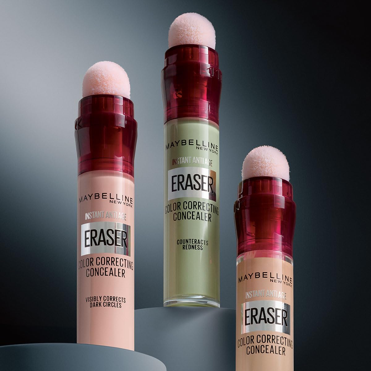 Maybelline Instant Age Rewind Corrector Facial 3 en 1, Borra Ojeras y Líneas Finas, Cubre Imperfecciones, Corrige, Contornea e Ilumina, Cobertura Media Hasta 12H Tono 130 Medium, 6 ml