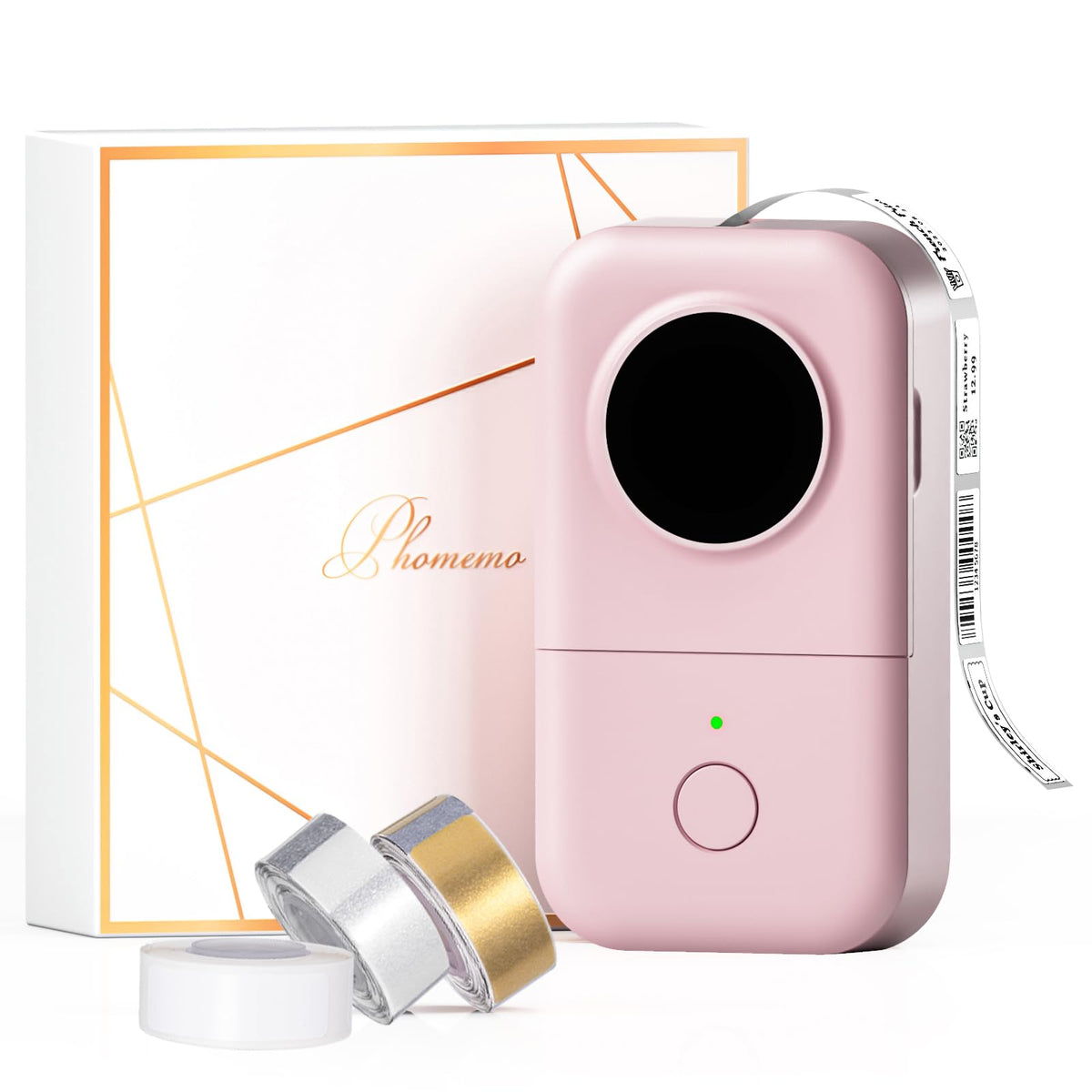 Memoking Etiquetadora D30 – Impresora térmica de Etiquetas Bluetooth, Mini máquina de Etiquetas Recargable, Impresora portátil para Hacer calcomanías,
