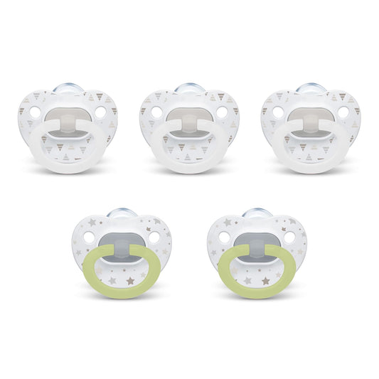 NUK Chupones de ortodoncia, 6-18 meses, paquete de 5, colección atemporal, exclusivo de