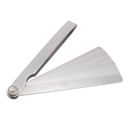 Uxcell Calibrador Dimensional 0.02-1mm 6 pulgadas | Espesor de medición, medidor de espesor, metal plateado