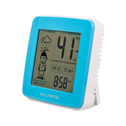 AcuRite Estación meteorológica What-to-Wear con pronóstico, temperatura, reloj despertador y fecha (00777)