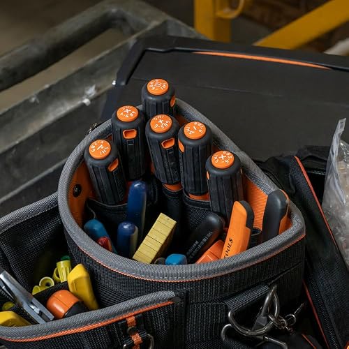 Klein Tools 85076INS Juego de destornilladores aislados con destornillador de 1000 V, (3) Phillips y (2) puntas ranuradas y cuadradas, 6 piezas