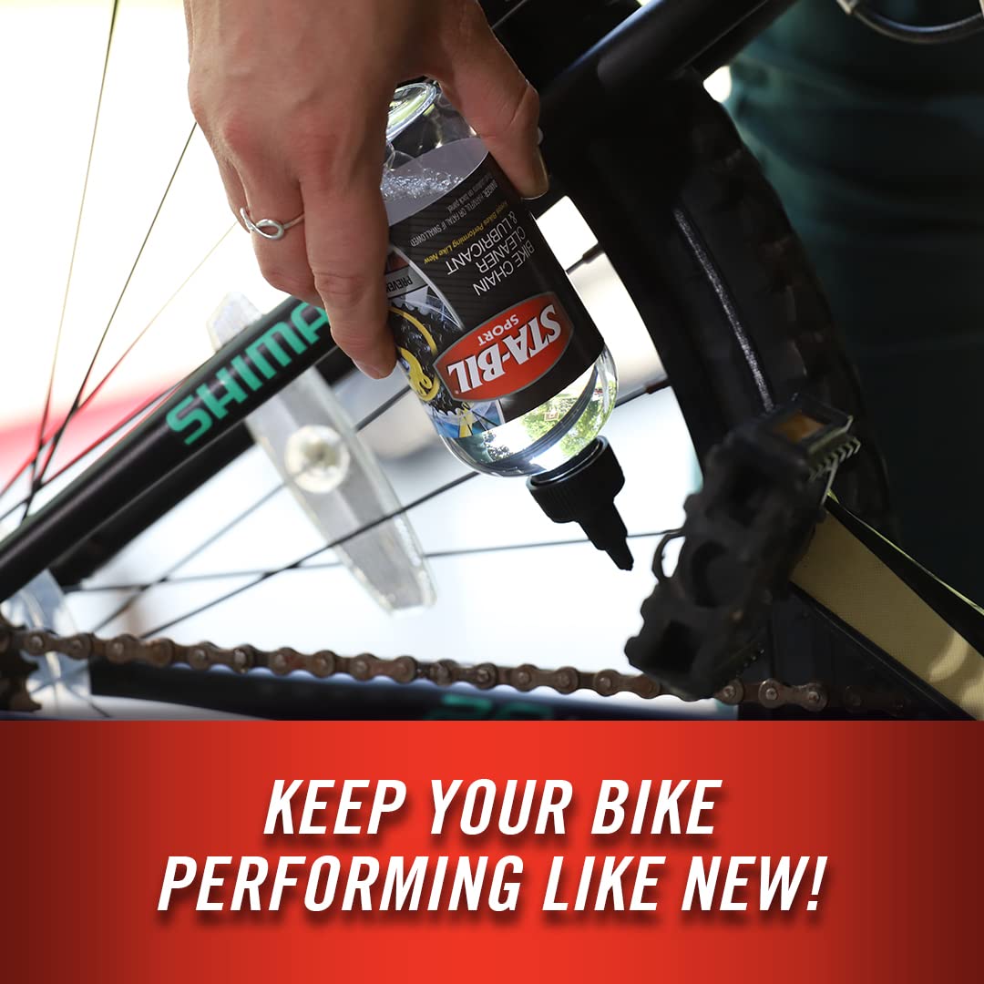 Sta-Bil 22406 Limpiador y Lubricante para Cadenas de Bicicleta 8 oz, Transparente