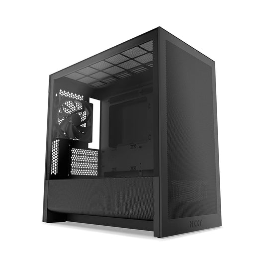 NZXT Gabinete H3 Flow Micro ATX – Flujo de Aire optimizado – Incluye 1 Ventilador Trasero de 120 mm – Compatible con GPU de tamaño Completo – Compatible con Frontal de 280 mm, radiador
