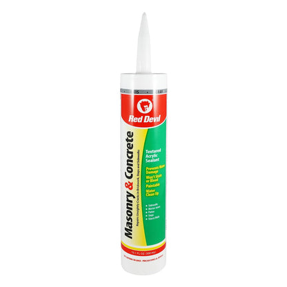Red Devil 0646 Masonry and Concrete Acrylic Sealant Repair, Gray, 10.1 Oz Cartridge