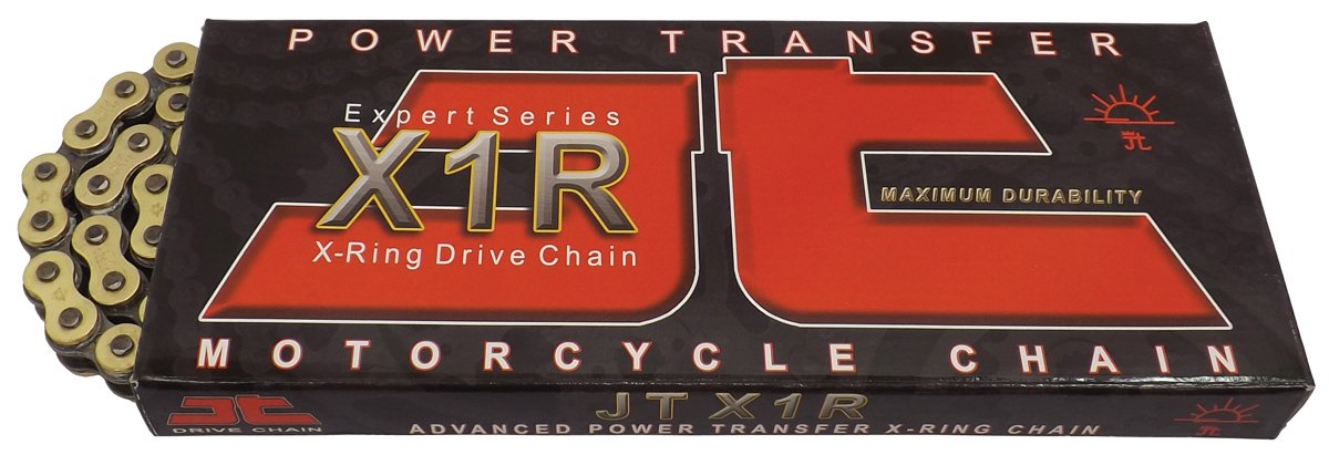 JT Sprockets (jtc520 X 1rgb116rl) de oro/negro 116-link 520 X1R Heavy Duty X-RING Cadena de disco