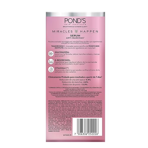POND'S Sérum Facial 50x Bright Miracle con Niasorcinol Anti-manchas, 30gr
