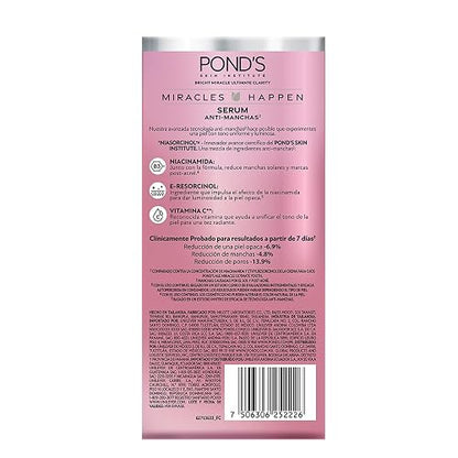 POND'S Sérum Facial 50x Bright Miracle con Niasorcinol Anti-manchas, 30gr